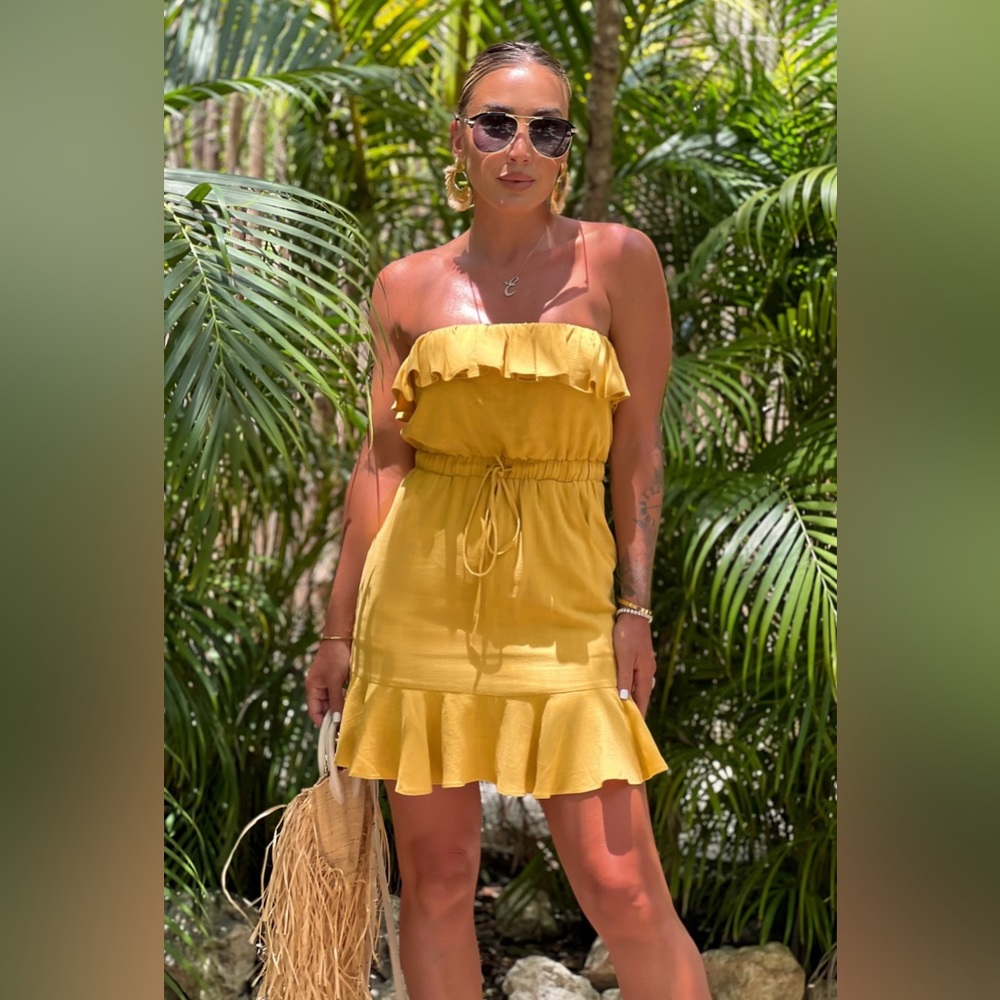 By Egreis Ari Dress Mustard with tags never worn